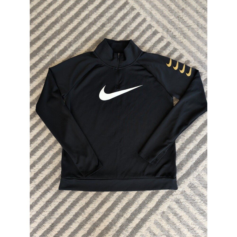 nike dry fit long sleeve Quarter Zip running top